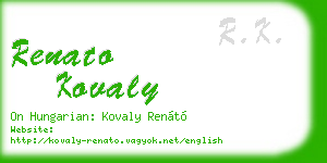 renato kovaly business card